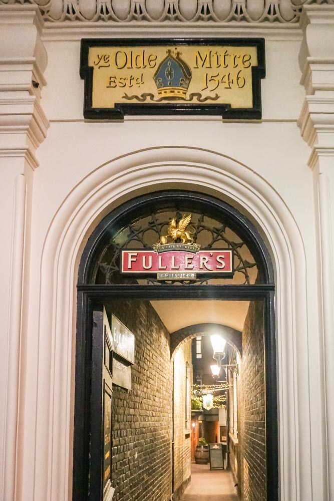 Entrance to Ye Olde Mitre