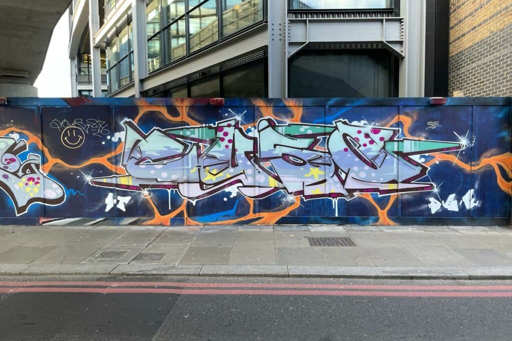 Railway Hoardings Underneath Shoreditch Overground Line