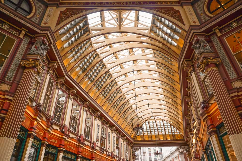 Beautiful interior of the market