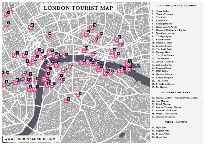 London Tourist Map