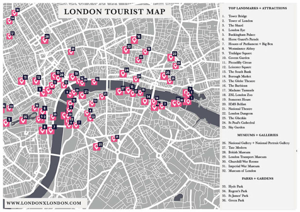London Tourist Map