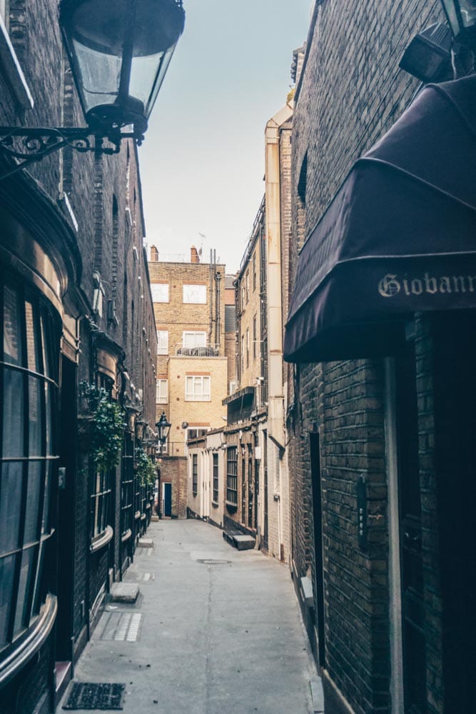 Goodwin's Court from the Bedfordbury end