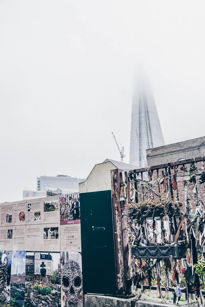 Murky views of The Shard and Crossbones