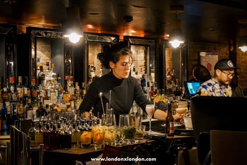 Bartender at the bar