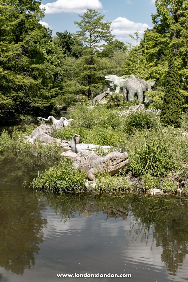 Dinosaurs by the lake