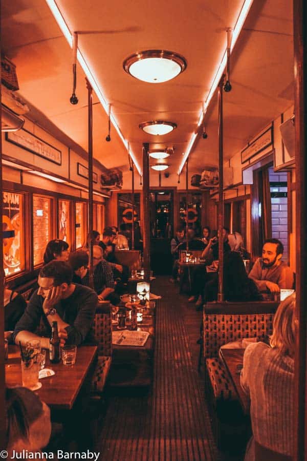 Inside the tube carriage