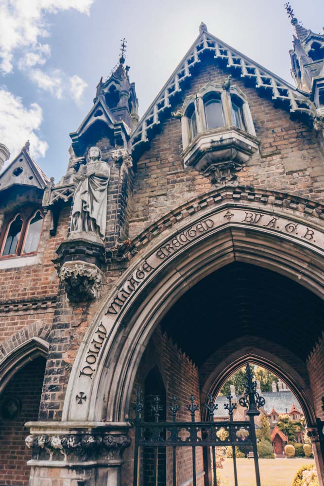 Close up of the entrance gate