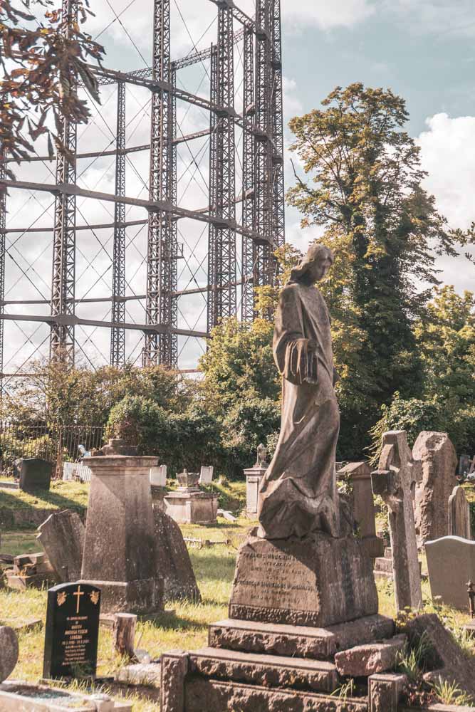 Inside the cemetery