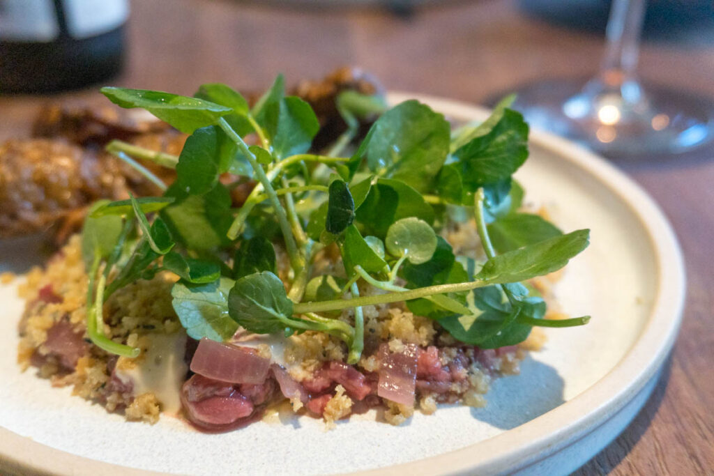 Beef tartare at Levan