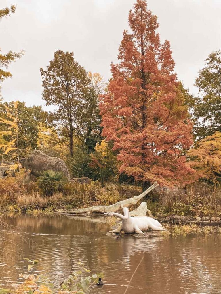 Dinosaurs on the lake