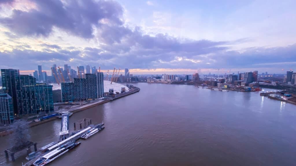 The Thames from the cable car