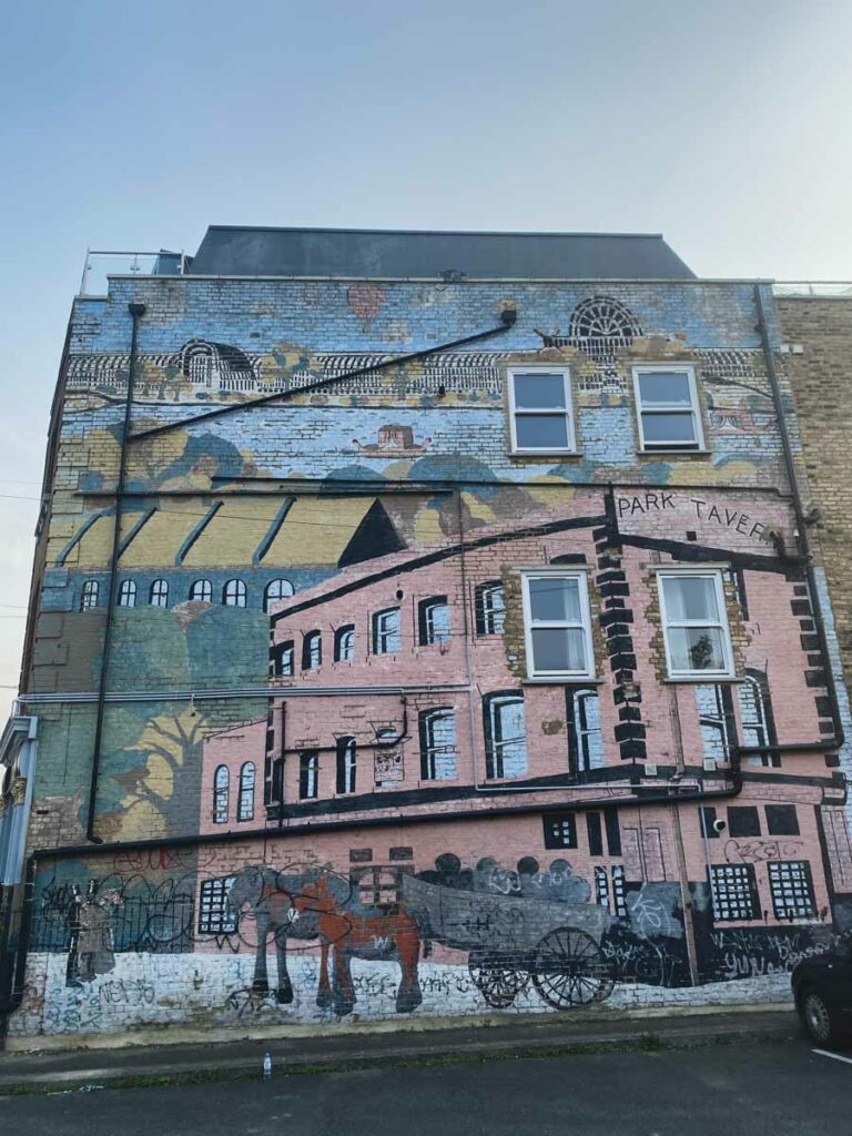 Mural by Coal Yard Youth Group at Penge East Station