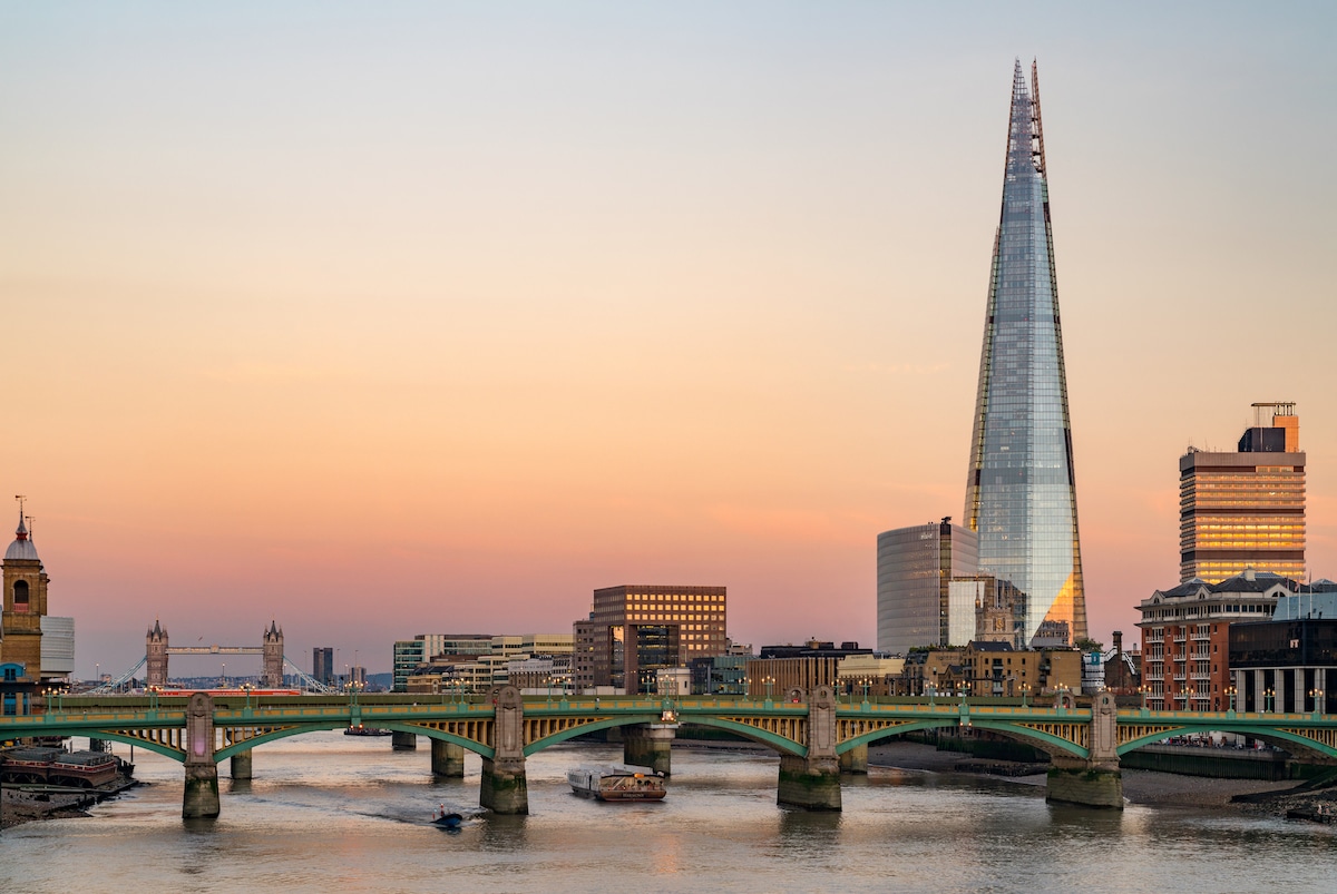 The Shard at dusk