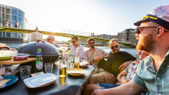 All Aboard! These BBQ Boats Are Lighting Up The Waterways in Canary Wharf