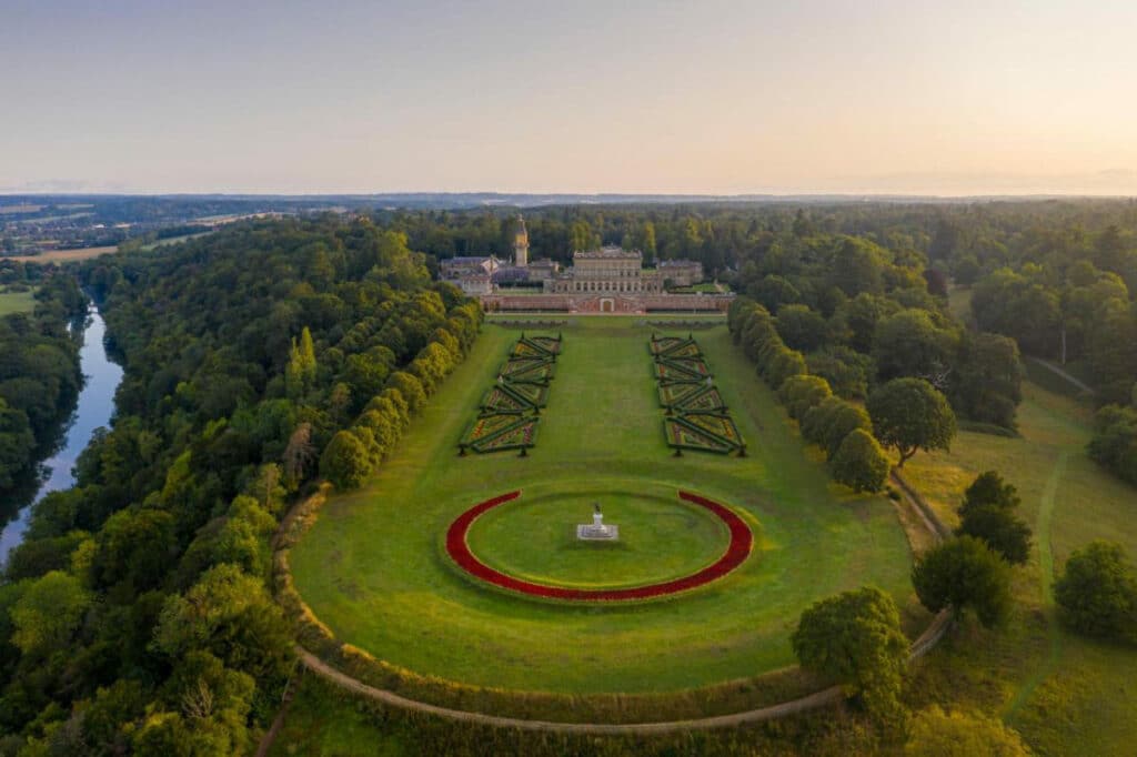 Aerial view of Cliveden House