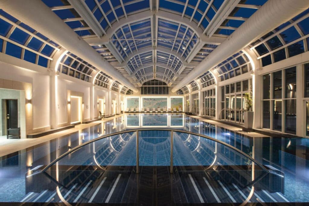 Indoor pool at Four Seasons Hotel Hampshire