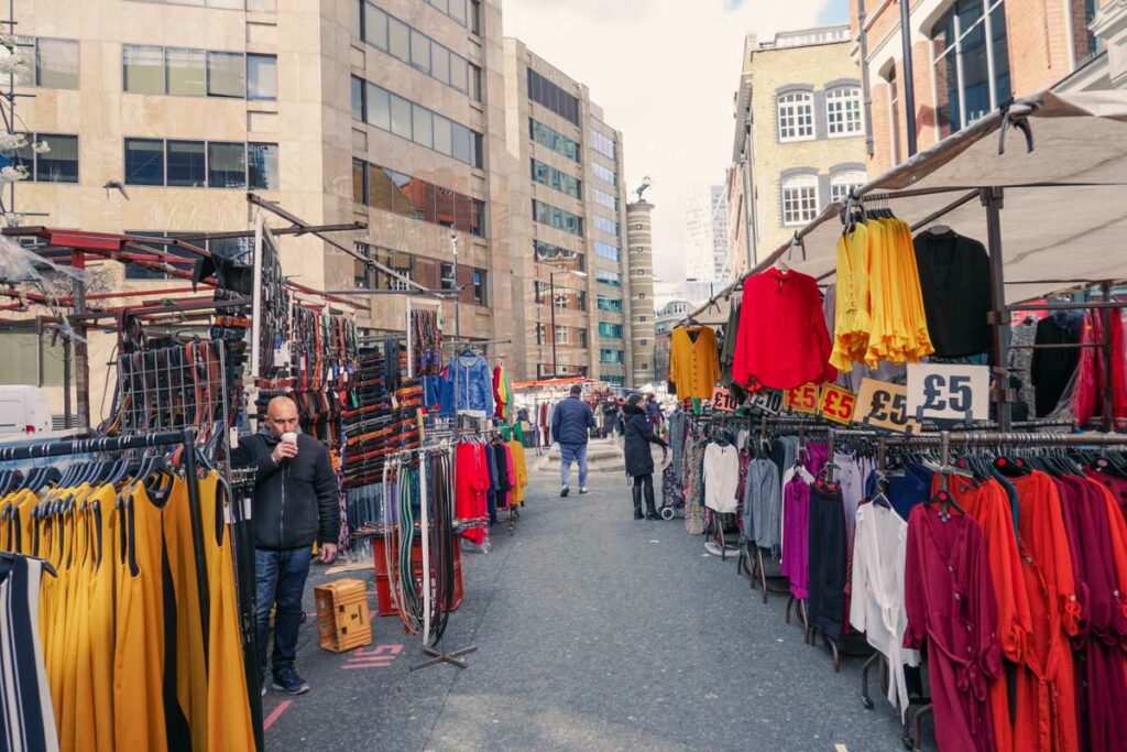 Petticoat Lane Market on a Saturday 