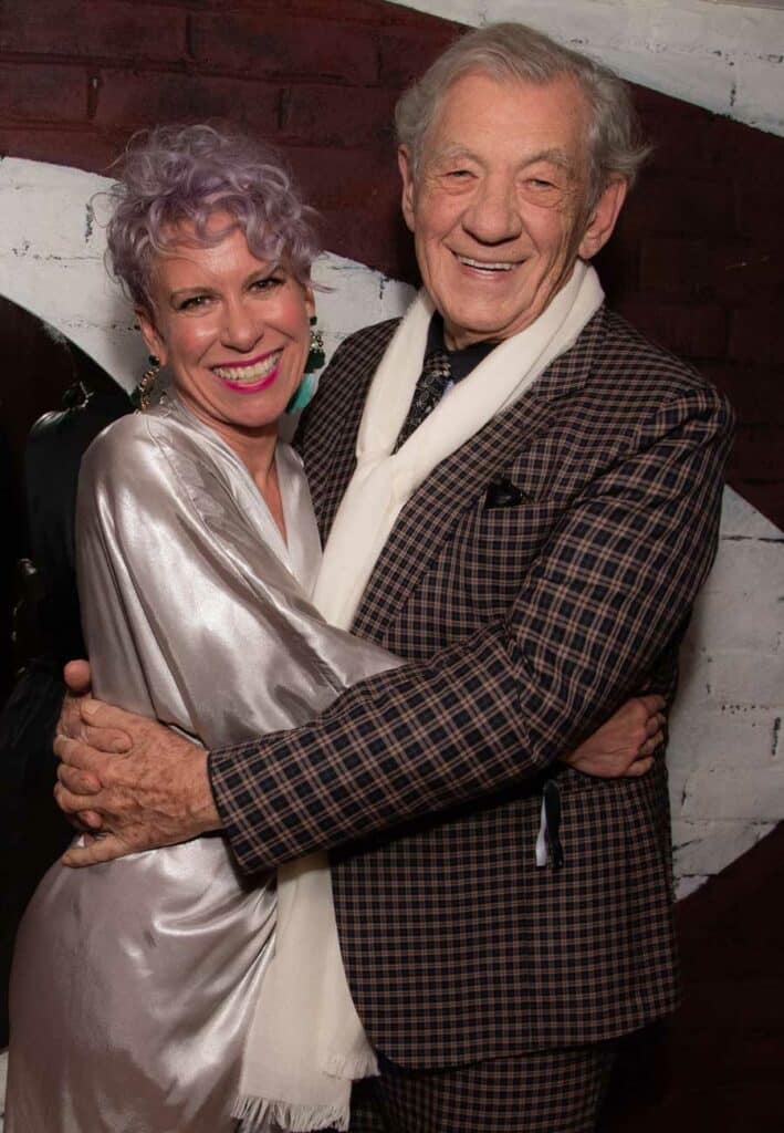 Anna-Jane Casey and Ian McKellen