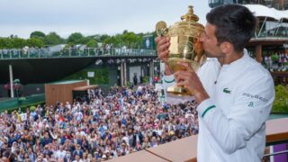 Djokovic winning wimbledon