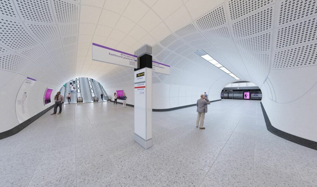 Platform for Elizabeth line train