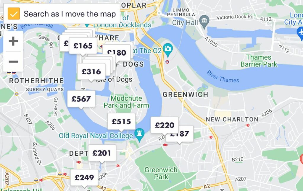 Greenwich PG Map