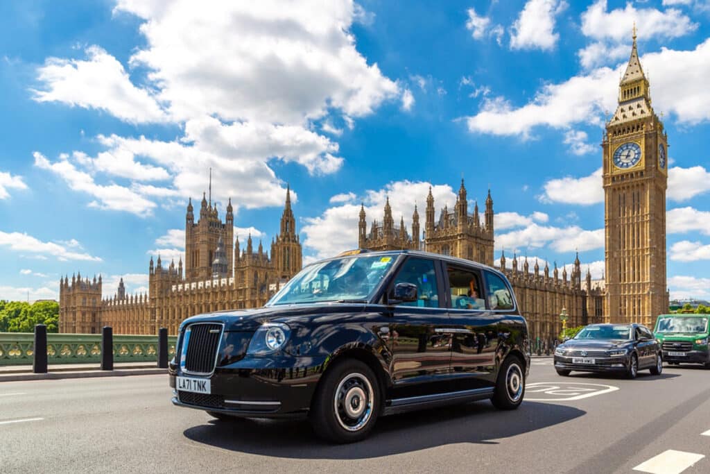 London in a Black Cab