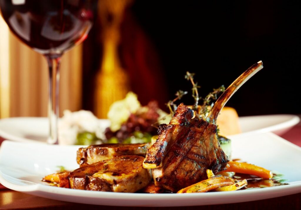 Lamb shanks and red wine