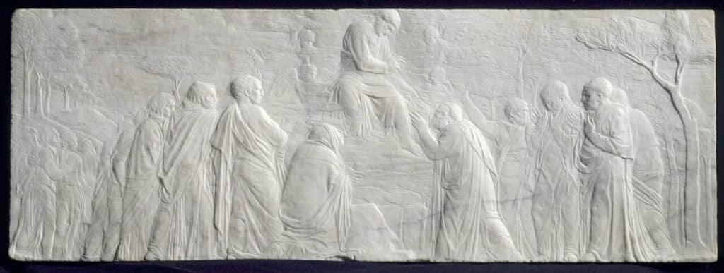 The Ascension with Christ giving the Keys to St Peter by Donatello