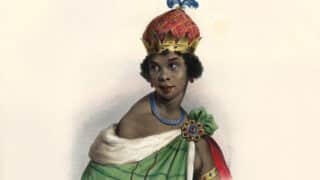 Queen Nzinga Mbande. By Achille Devéria, 1830s. via Wikimedia Commons