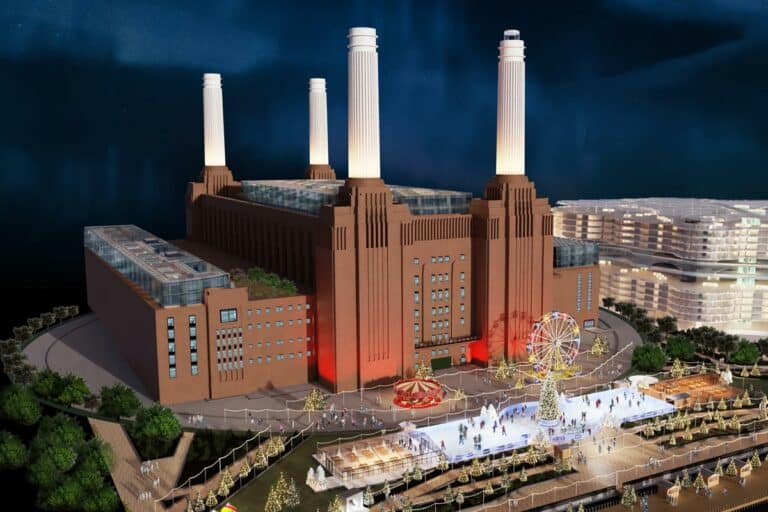 Check Out London’s New Ice Rink at Battersea Power Station