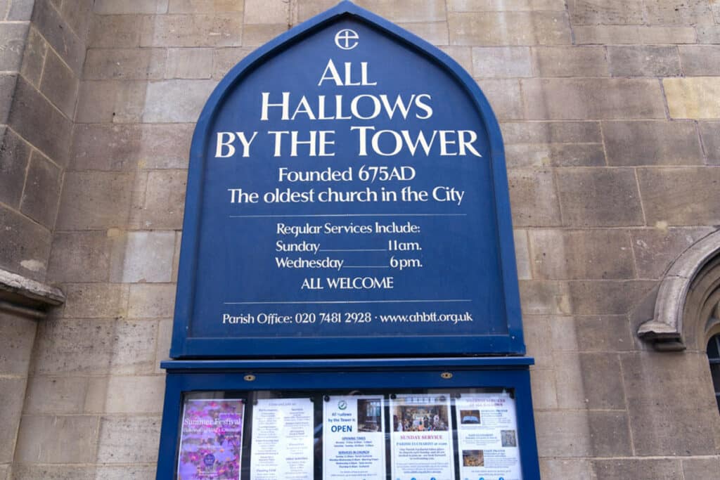 All Hallows-by-the-Tower or St. Mary the Virgin or All Hallows Barking