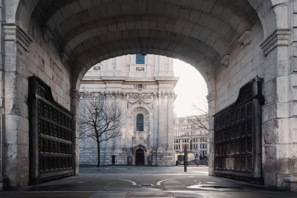 Temple Bar Gate by Sir Christopher Wren