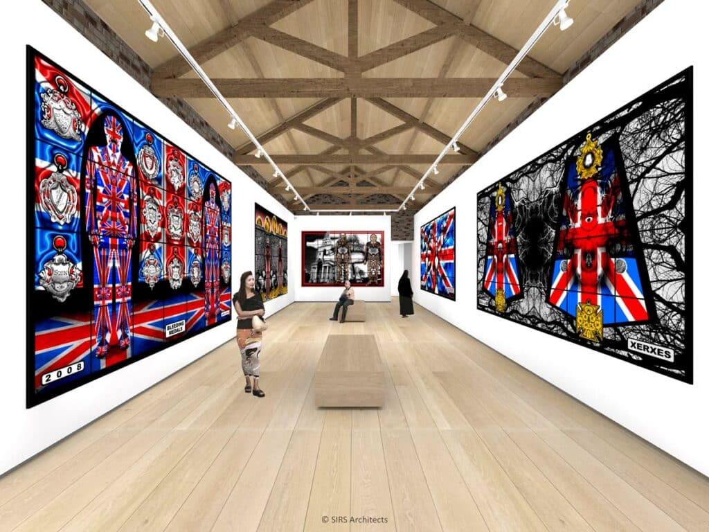 © SIRS Architects-The Gilbert and George Centre - 1st Floor Exhibition Space
