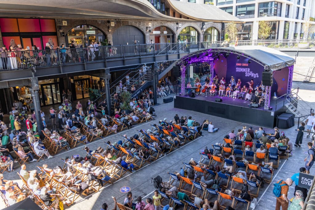 The stage in Coal Drops Yard