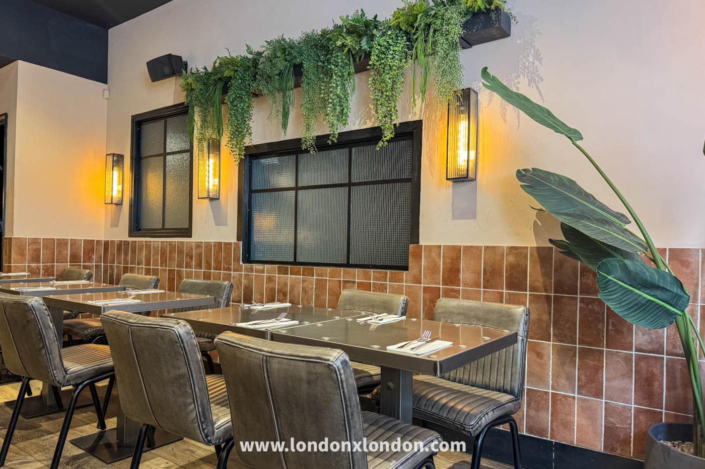 Inside the dining room at Burger & Beyond, Soho