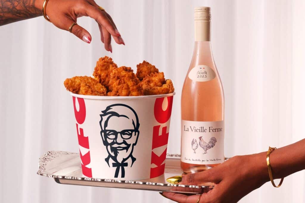 Tenders and rosé, hot wings and red: KFC and La Vieille Ferme’s wine bar pops up in Shoreditch this bank holiday
