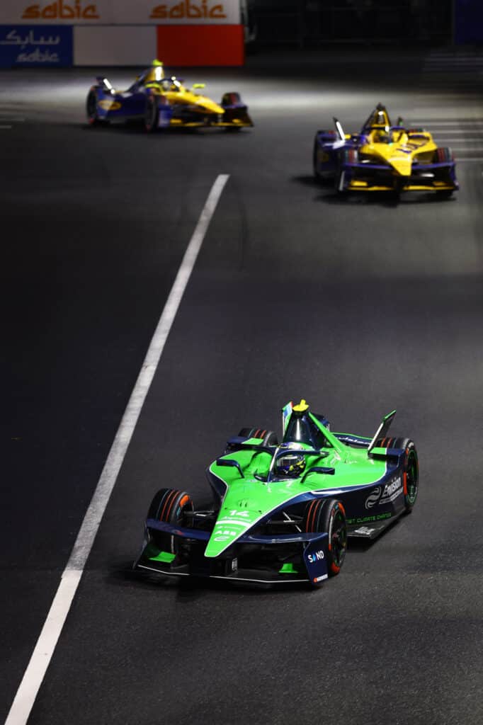 Cars on the racetrack