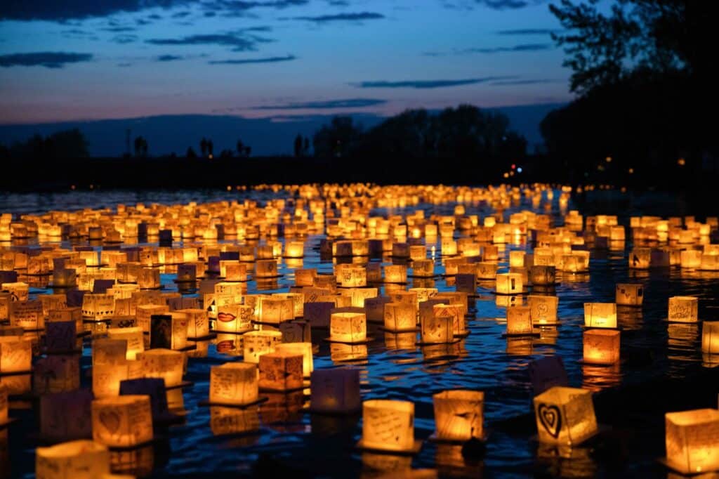 Write a message and float a lantern across Clapham Common’s Long Pond this September