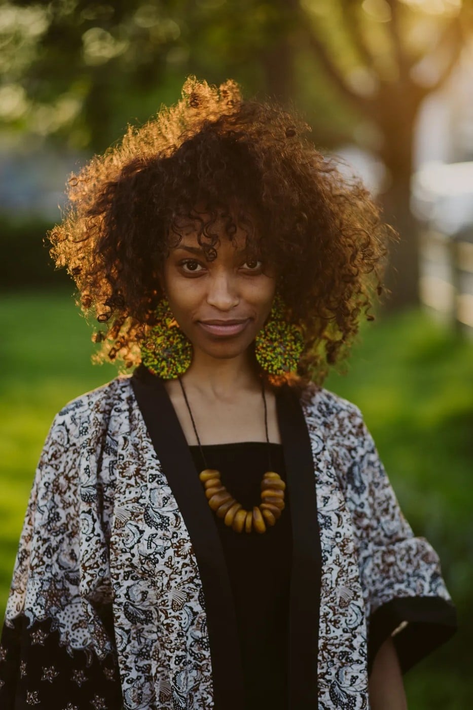 Amira Kheir, Sudanese singer and composer, outdoor portrait