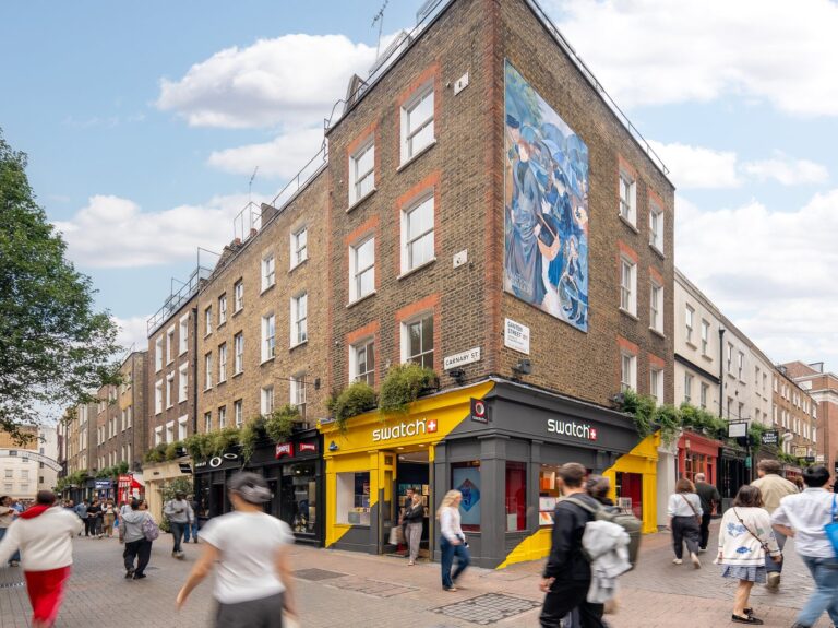 Hand-painted, five metres tall and free until March: Renoir’s The Umbrellas has landed on Carnaby Street