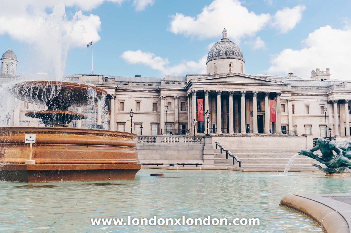 Trafalgar Square’s fountains are a war memorial to two admirals, and the originals are in Canada